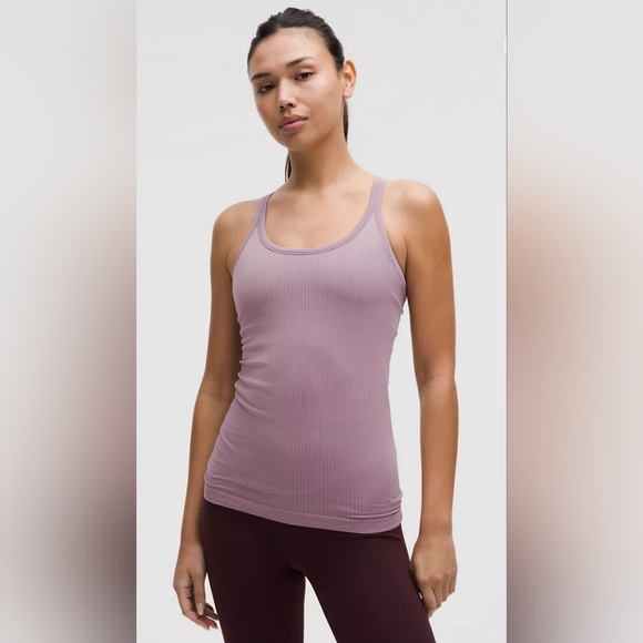 NWOT Lululemon EBB to Street Ribbed Tank - Sz 12 Lavender (LVLX) - Picture 1 of 5